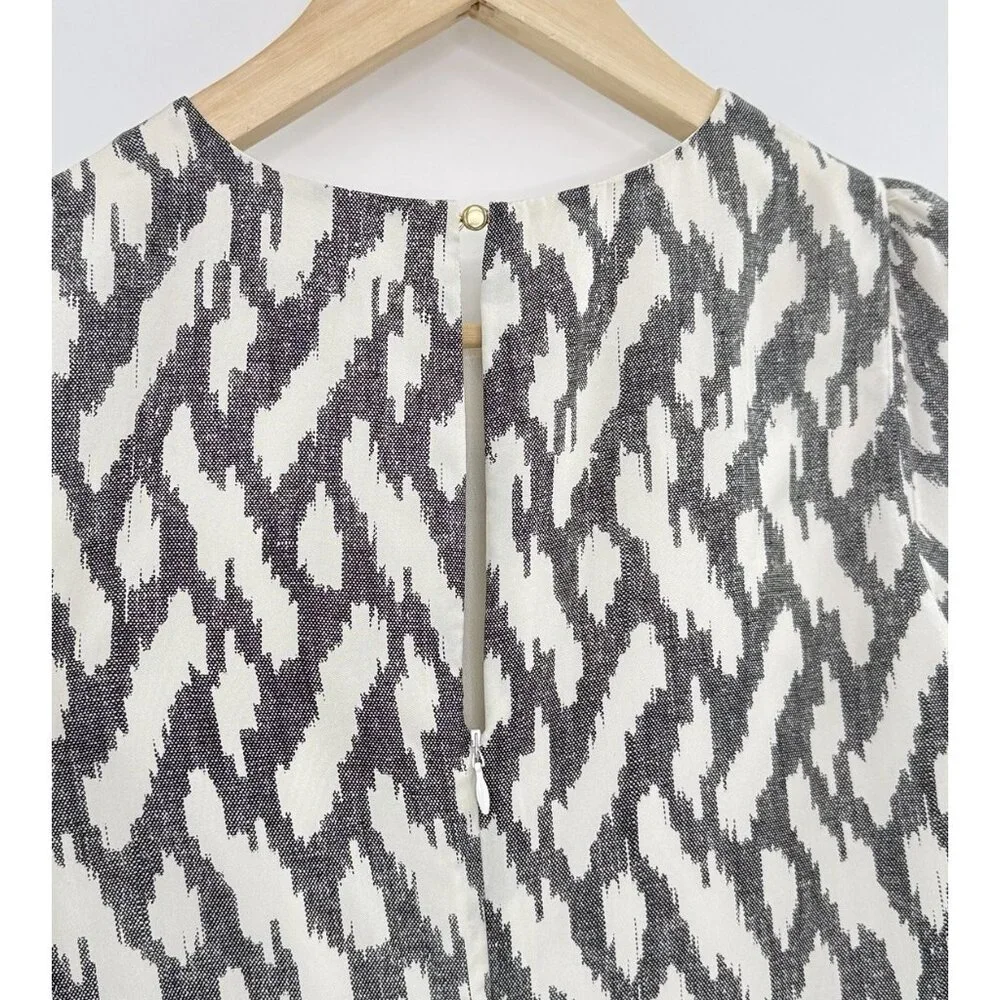 J.Crew 100% Silk Flutter‎ Sleeve Dress Size 6 Preppy Lightweight, Event